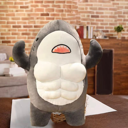 Plush Muscle Shark Stuffed Toy 31-45cm