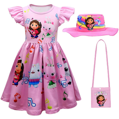 Girls Gabbys Dollhouse Dress Bag & Hat (Age 3-12YRS)