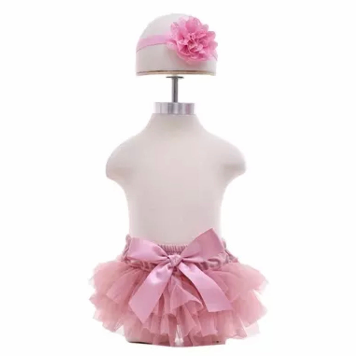 Baby Girls Ruffle Bloomers & Headband - (Age 3m-24m) Light Pink