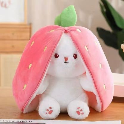 Plush Strawberry/Carrot 2 in 1 Rabbit Stuffed Toy - 25cm