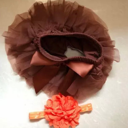 Baby Girls Ruffle Bloomers & Headband - (Age 3m-24m)