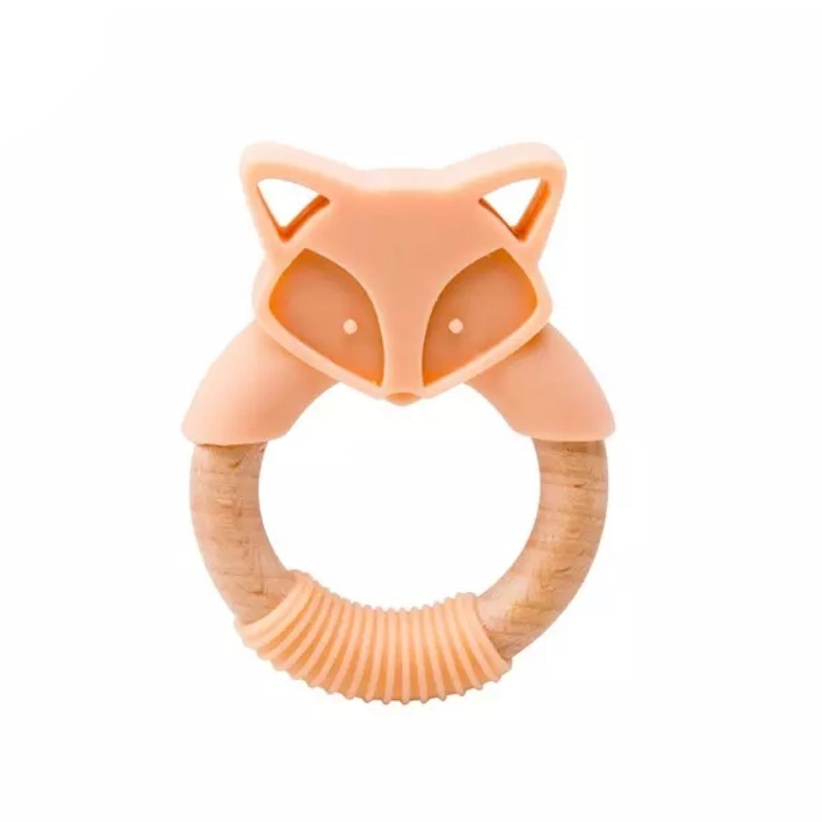 Baby Animal Silicone Teething Ring Peachy