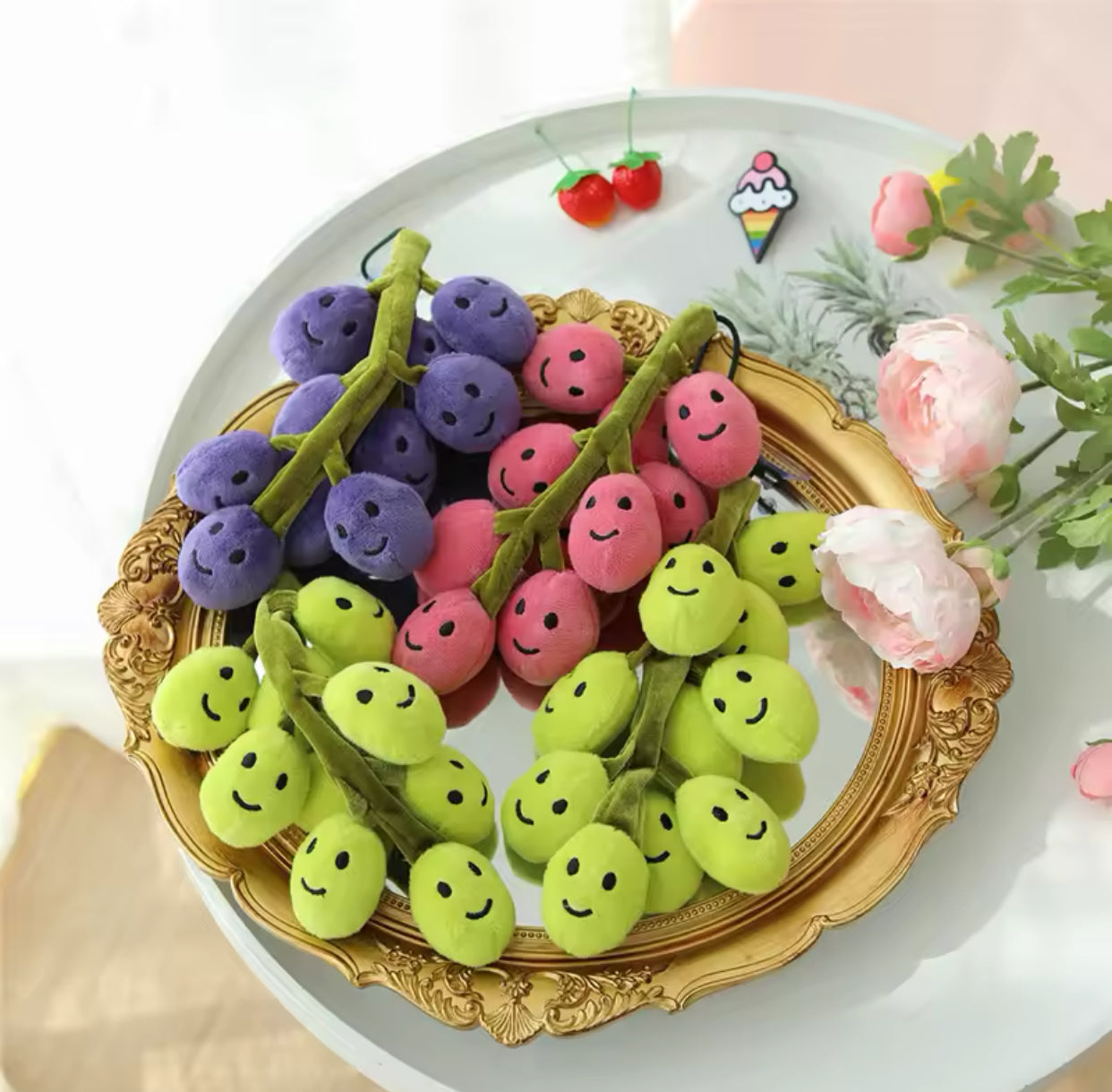 Plush Bunch Of Grapes Stuffed Toy 20-26cm