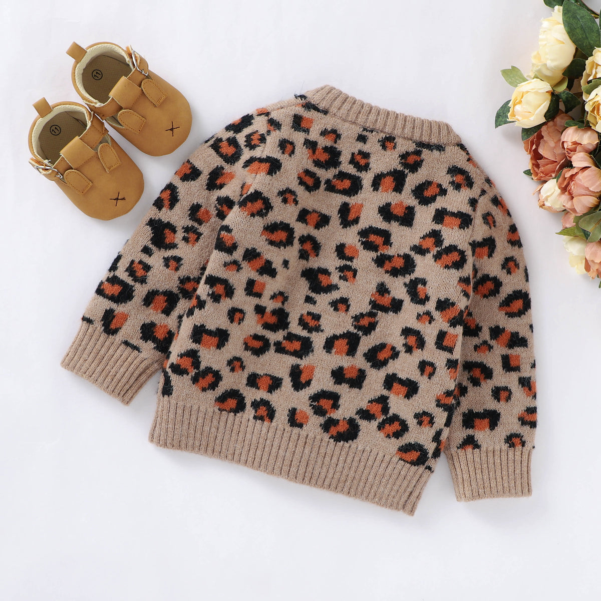 Baby Brown Leopard Print Cardigan (Age 6M-24M)