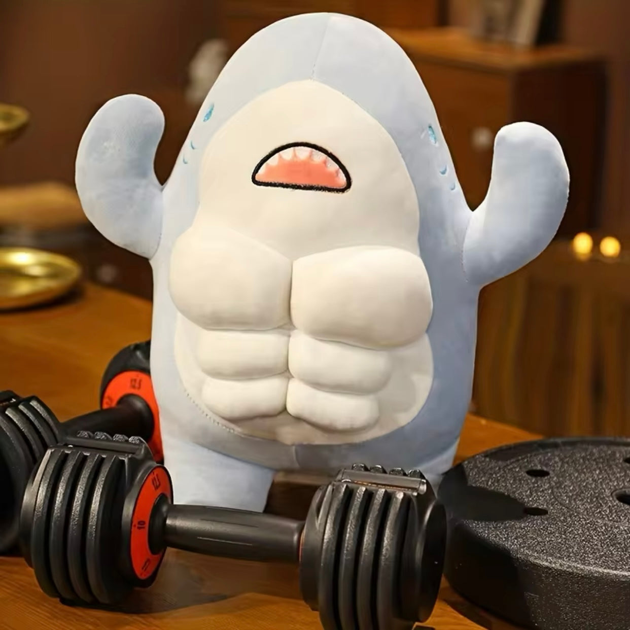 Plush Muscle Shark Stuffed Toy 31-45cm