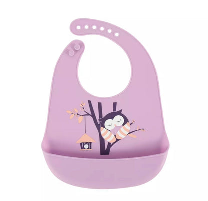 Baby Waterproof Silicone Bib Purple