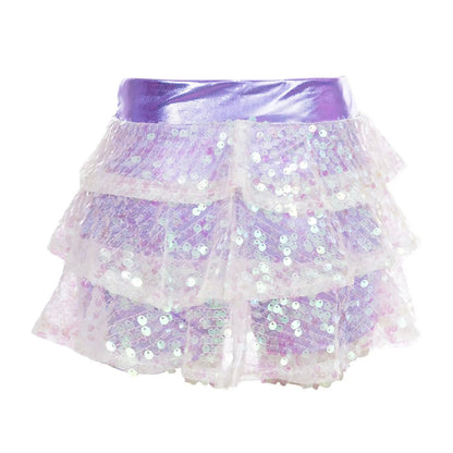 Girls Sequin Metallic Shorts (Age 4-16YRS)