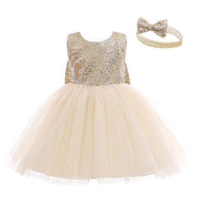 Baby Girls Sequin Tulle Dress (Age 3M-24M)