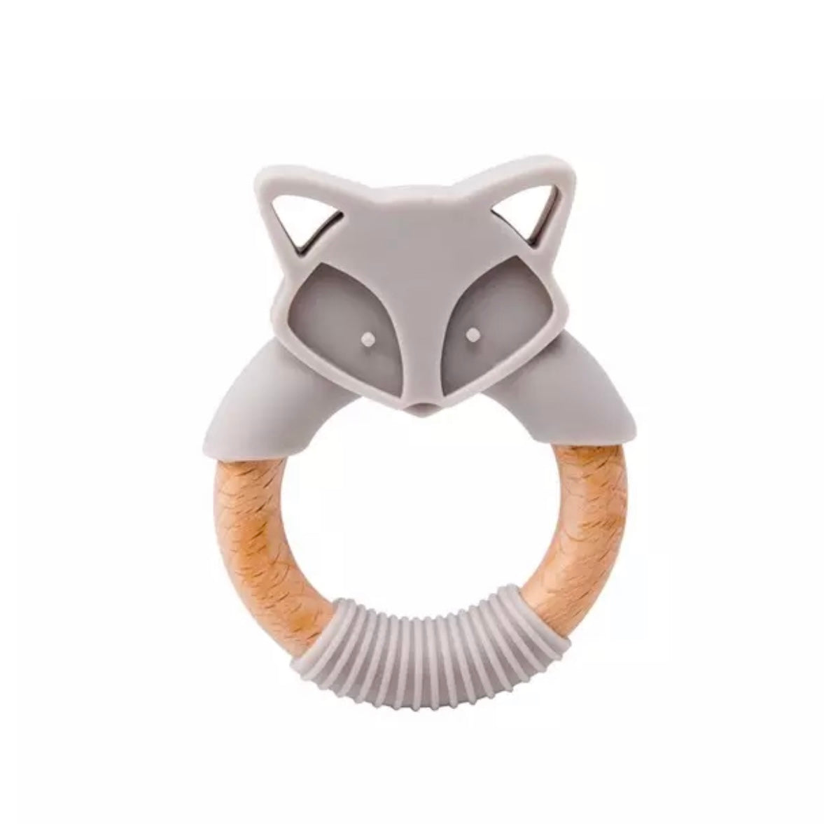 Baby Animal Silicone Teething Ring Gray 2