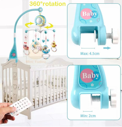 Baby Musical Projector Rotating Crib Mobile & Night Light