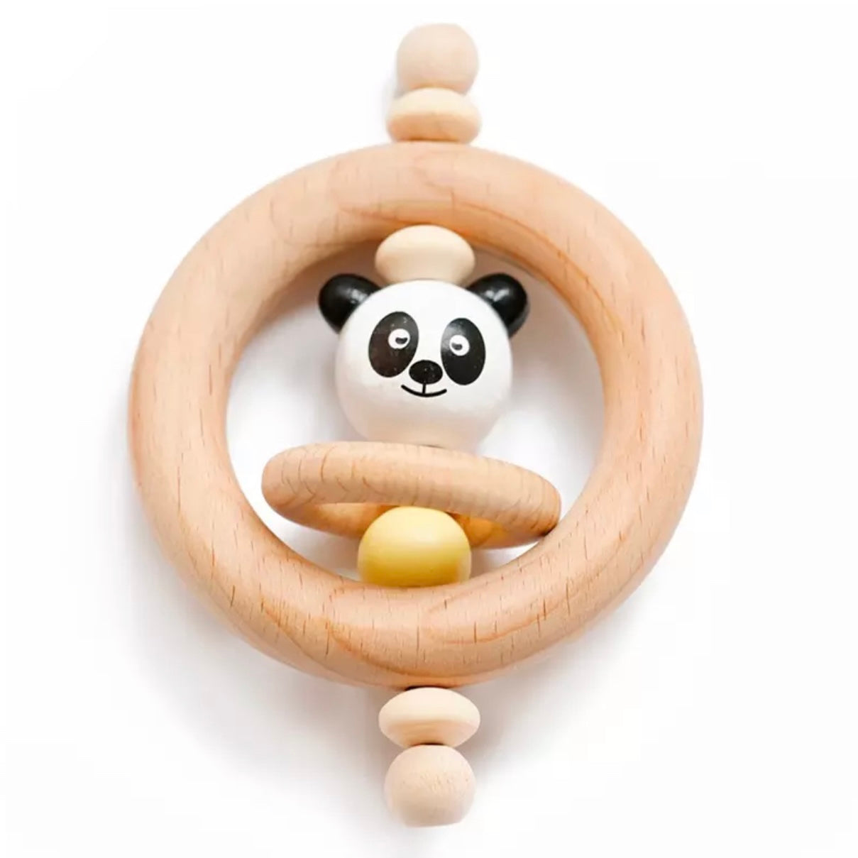 Baby Animal Silicone Teething Ring Panda Rattle