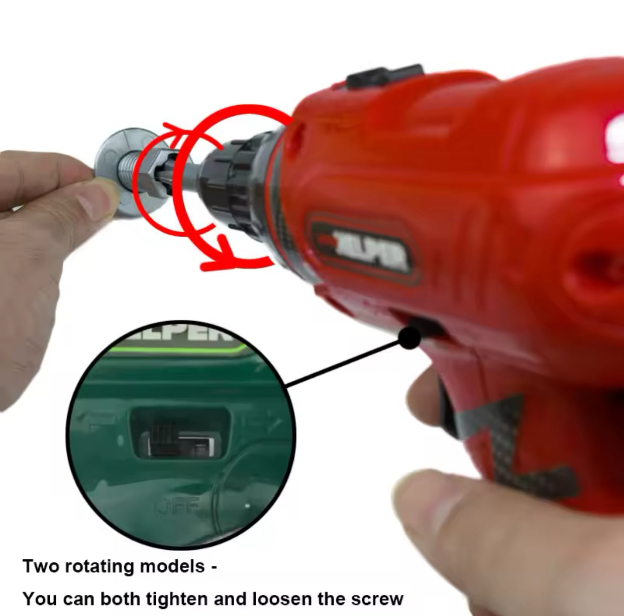 Toy Electric Drill With Screws & Bolts