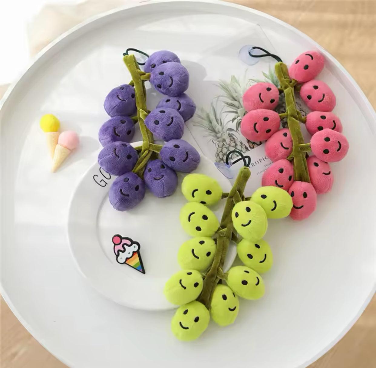 Plush Bunch Of Grapes Stuffed Toy 20-26cm