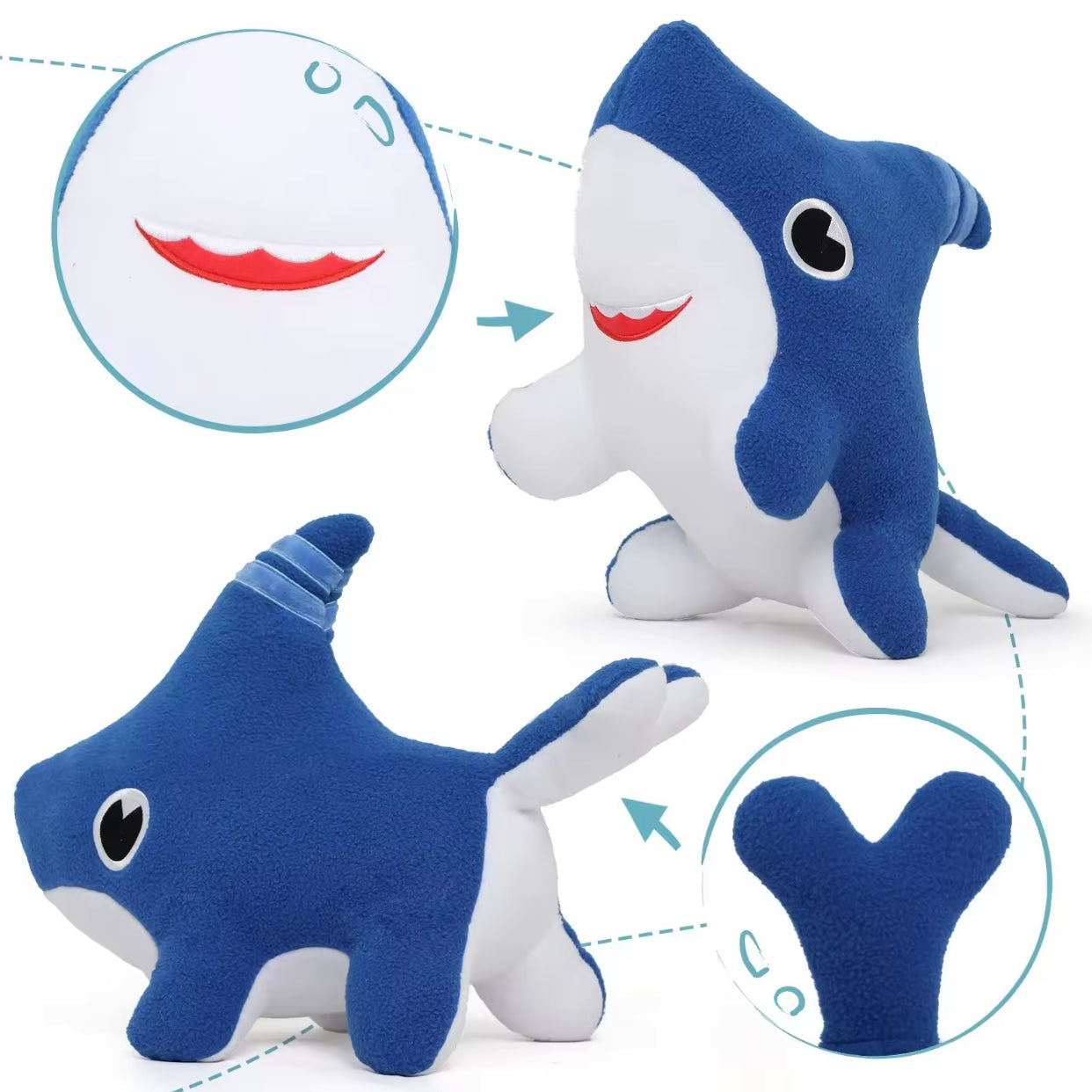 Plush Shark Dog Stuffed Toy - 28cm