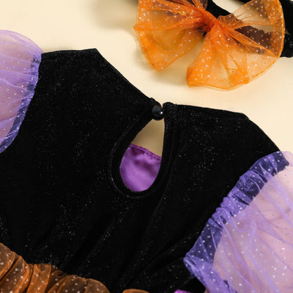 Baby Girls Witch Costume Romper Dress (Age Newborn - 18M)