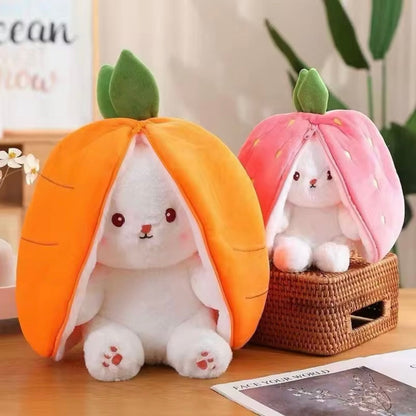 Plush Strawberry/Carrot 2 in 1 Rabbit Stuffed Toy - 25cm