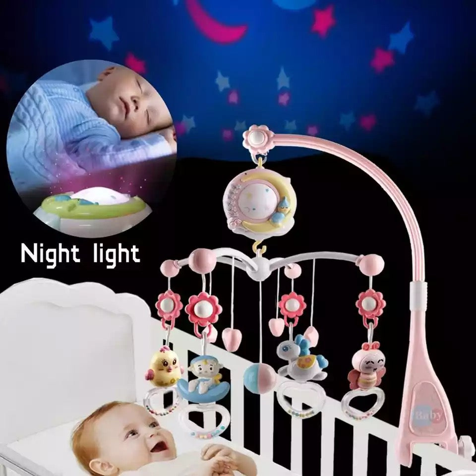 Baby Musical Projector Rotating Crib Mobile & Night Light