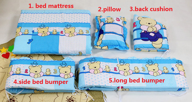 Animated Crib Bumper Bedding Set - 5 Pack