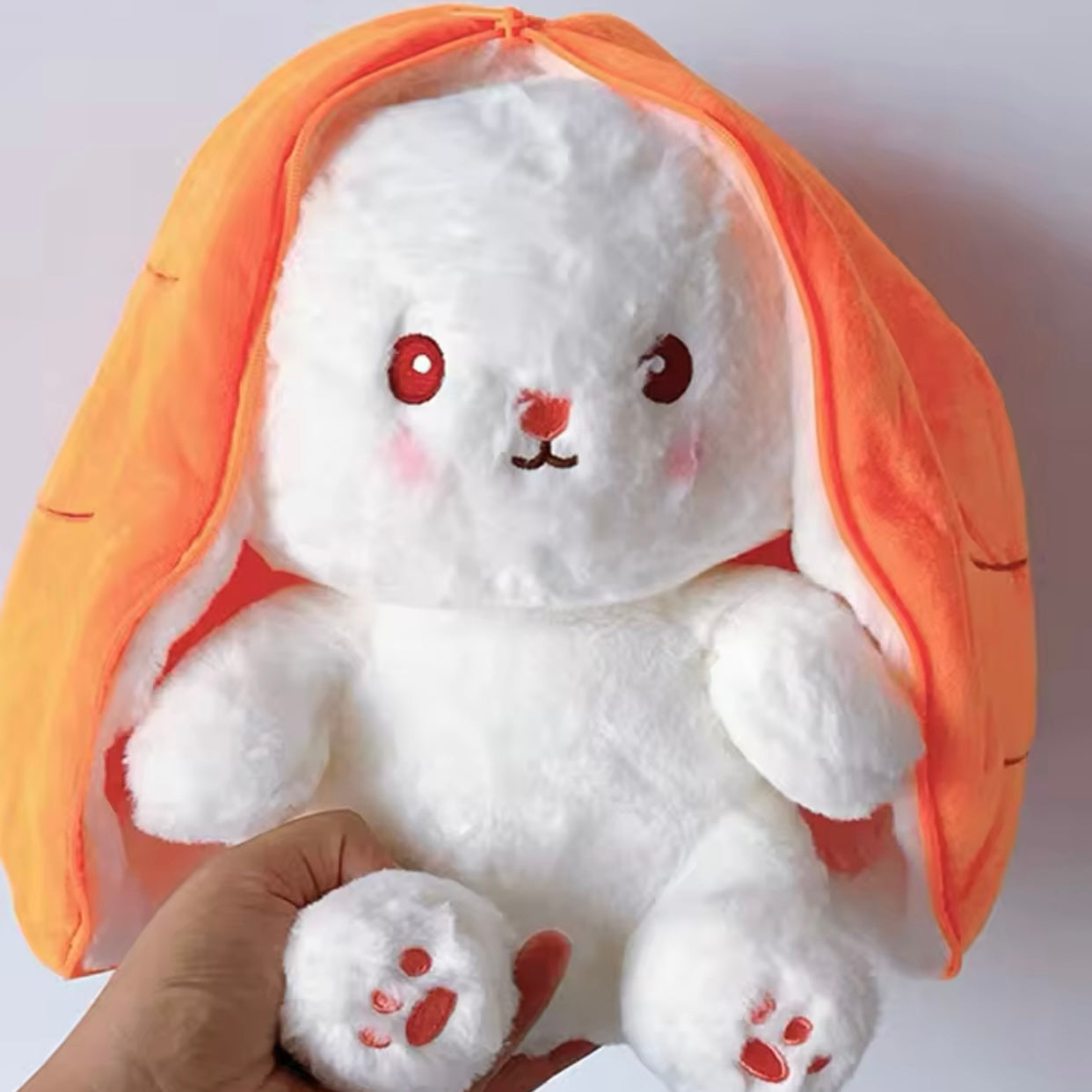 Plush Strawberry/Carrot 2 in 1 Rabbit Stuffed Toy - 25cm