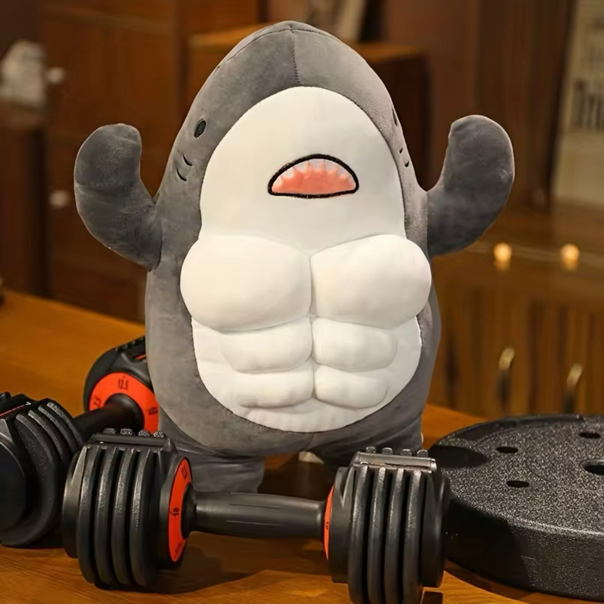 Plush Muscle Shark Stuffed Toy 31-45cm