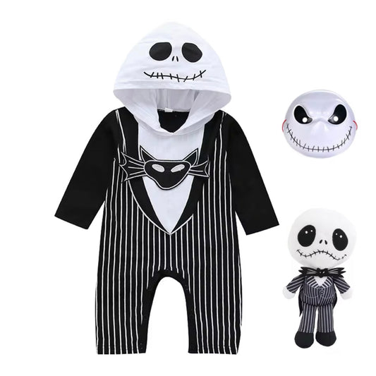 Baby Nightmare Romper Mask & Plush Toy Halloween Costume (Age 6M-24M)