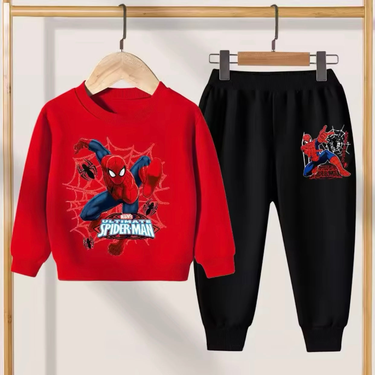 Boys Spider-Man Sweatshirt & Sweat Pants Set (Age 12M-10YRS)