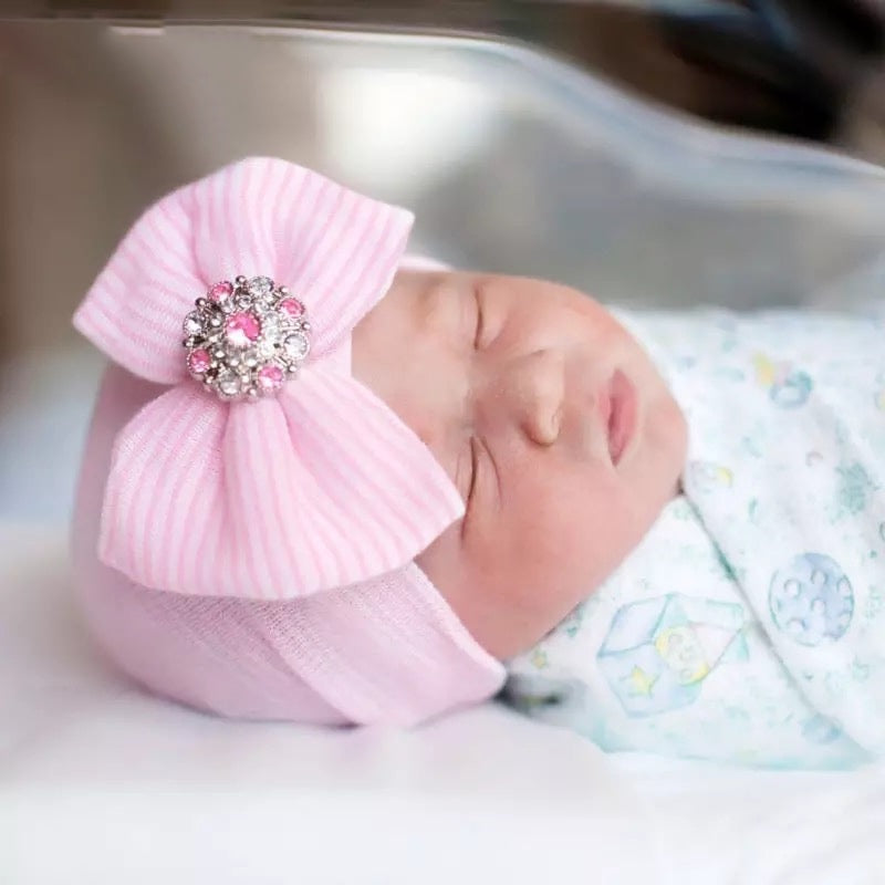 Baby Girls Turban Rhinestone Hat