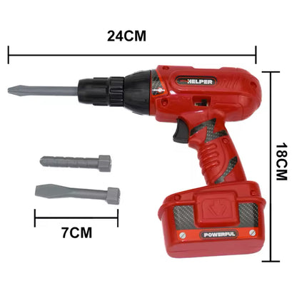 Toy Electric Drill With Screws & Bolts