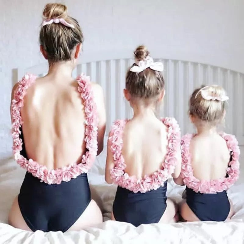 Mommy & Me Backless Swimsuit (Mother & Daughter)