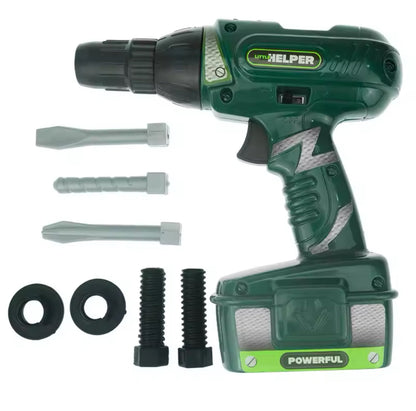 Toy Electric Drill With Screws & Bolts