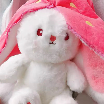 Plush Strawberry/Carrot 2 in 1 Rabbit Stuffed Toy - 25cm