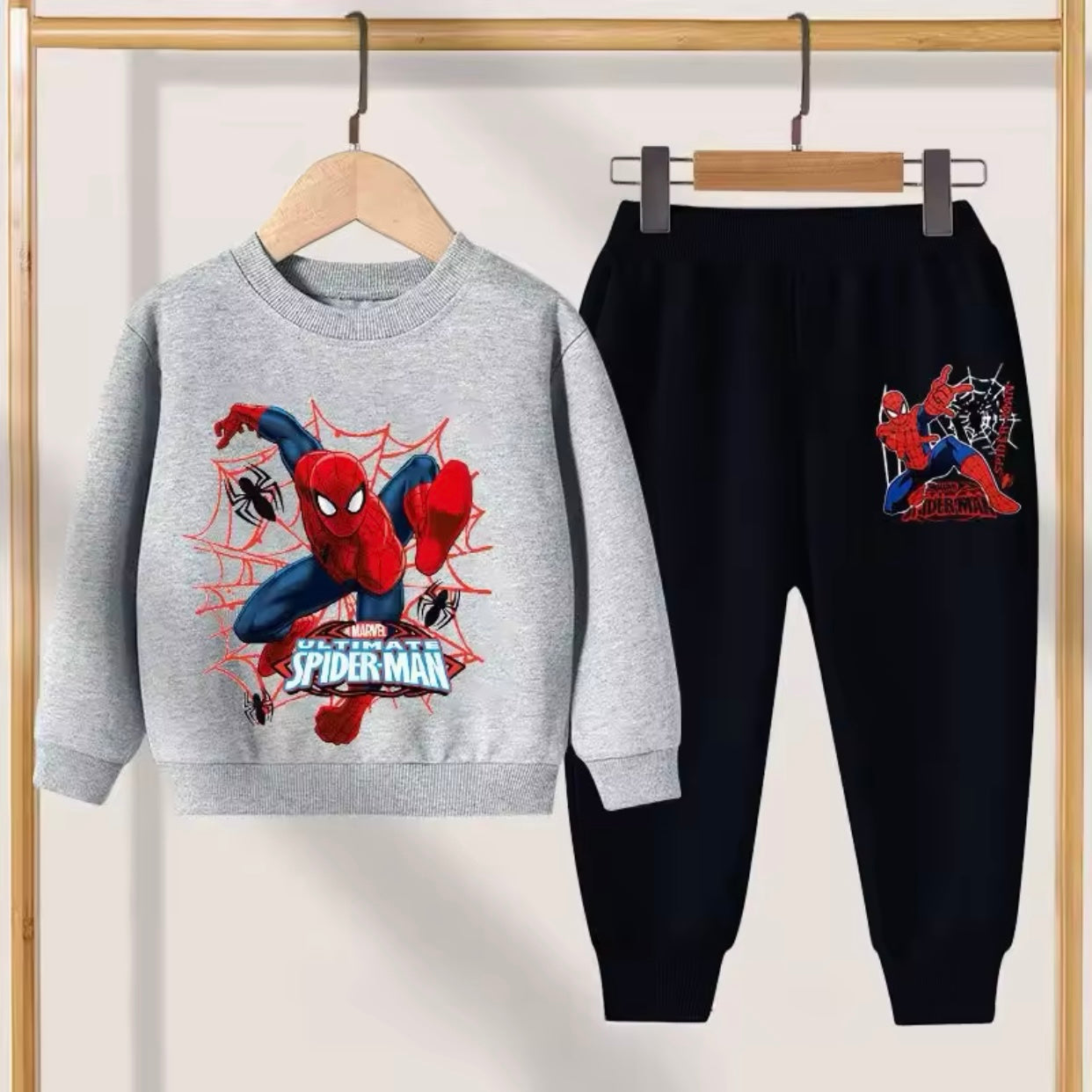 Boys Spider-Man Sweatshirt & Sweat Pants Set (Age 12M-10YRS)