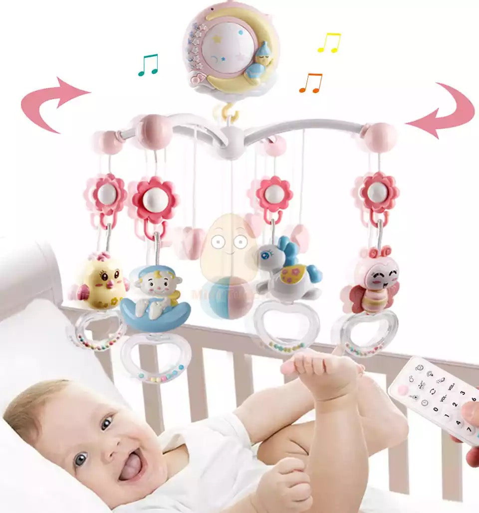 Baby Musical Projector Rotating Crib Mobile & Night Light