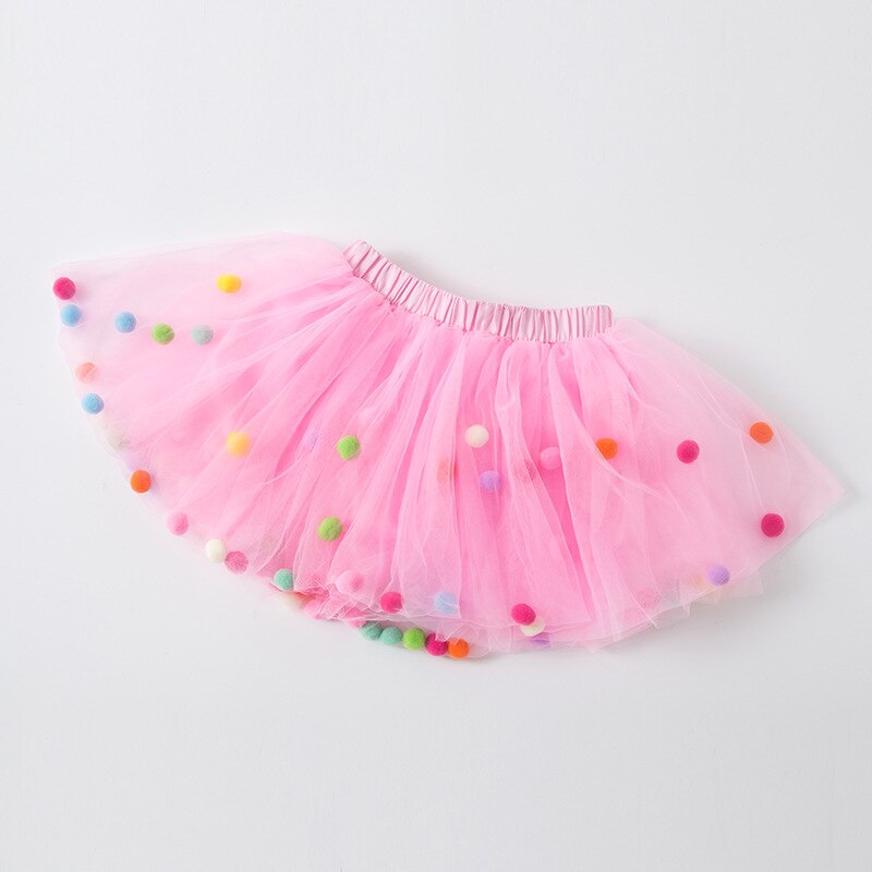 Girls Tutu Pom Pom Skirt (Age 3M-9YRS)