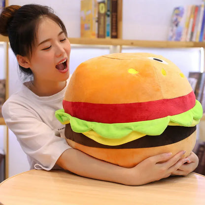 Plush Fries Burger Popcorn Food Stuffed Toy 25-70cm