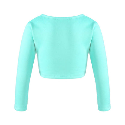 Girls Long Sleeve Wrap Crop Top (Age 5-16YRS)