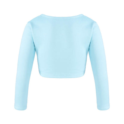 Girls Long Sleeve Wrap Crop Top (Age 5-16YRS)