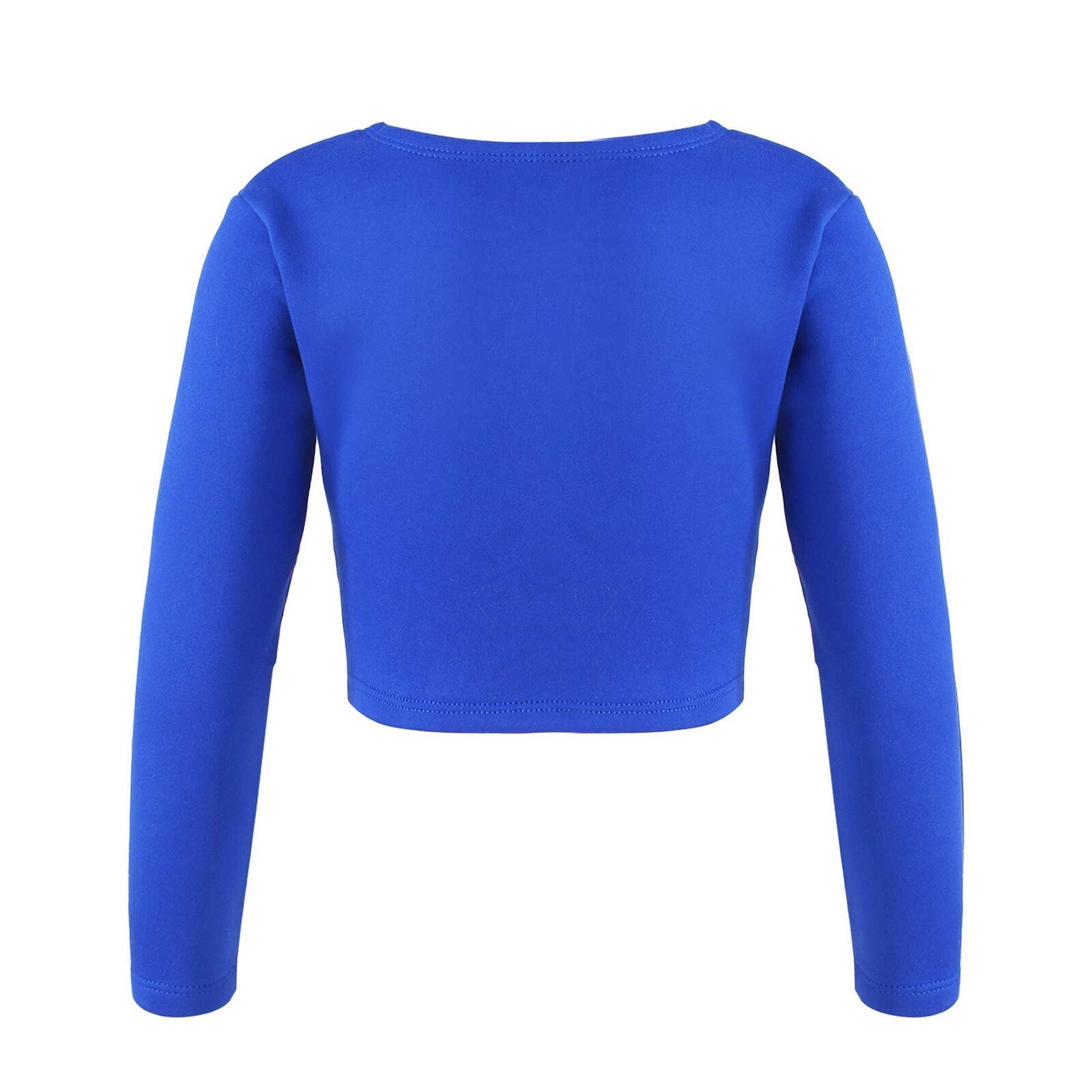 Girls Long Sleeve Wrap Crop Top (Age 5-16YRS)