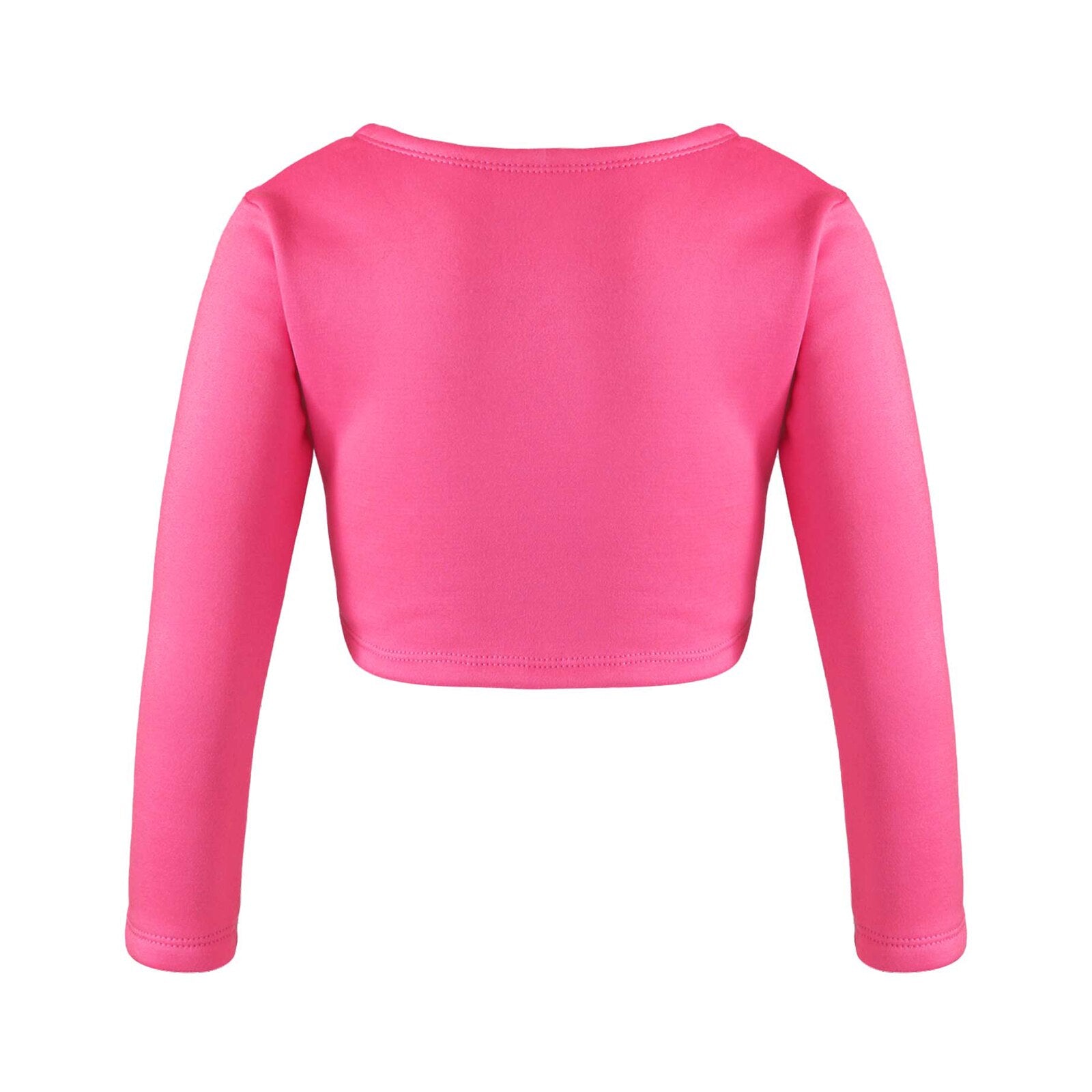 Girls Long Sleeve Wrap Crop Top (Age 5-16YRS)