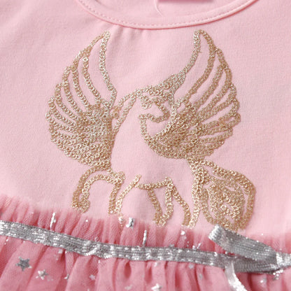 Girls Gradient Long Sleeve Unicorn Dress (Age 3-8YRS)