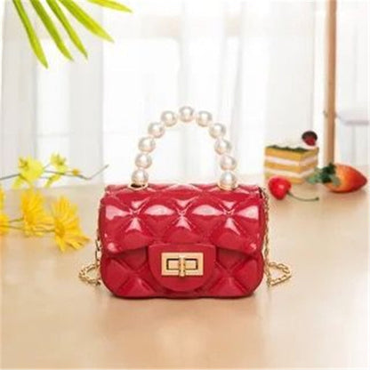 Kids PVC Jelly Purse Handbag Red