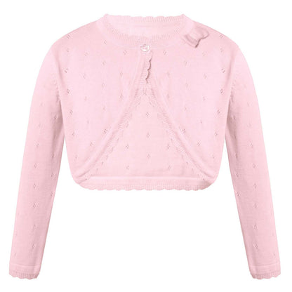 Girls Knitted Shrug Cardigan (Age 24M-13YRS) Pink