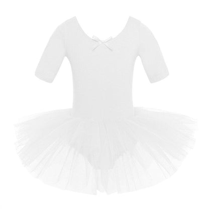 Girls Ballet Dance Tutu Leotard (Age 24M-14YRS) White