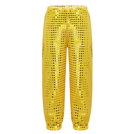 Kids Sequin Wide Leg Trousers (Age 4-10YRS) Gold