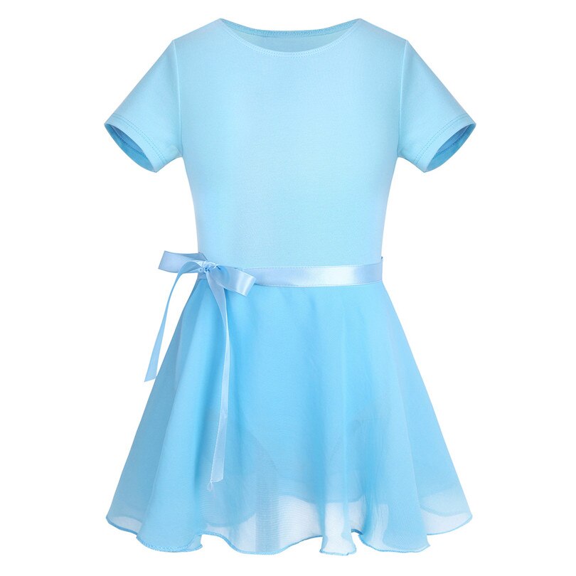 Girls Ribbon Leotard Dress (Age 24M-12YRS) Blue