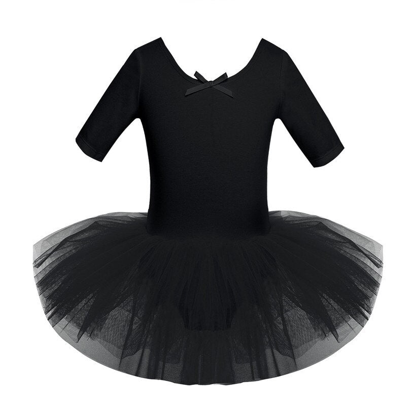 Girls Ballet Dance Tutu Leotard (Age 24M-14YRS) Black