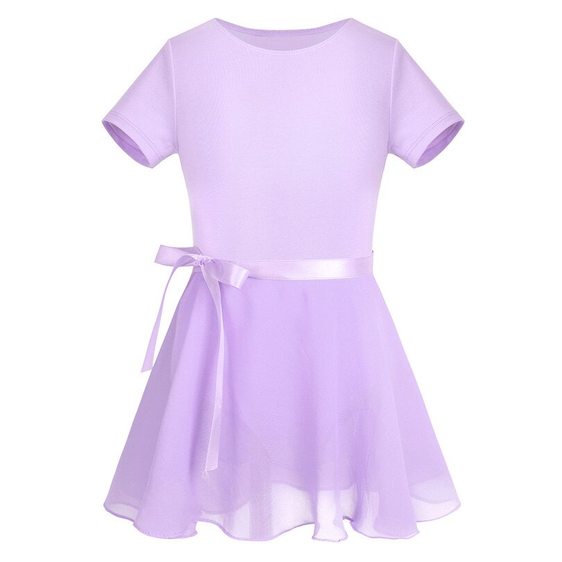 Girls Ribbon Leotard Dress (Age 24M-12YRS) Purple