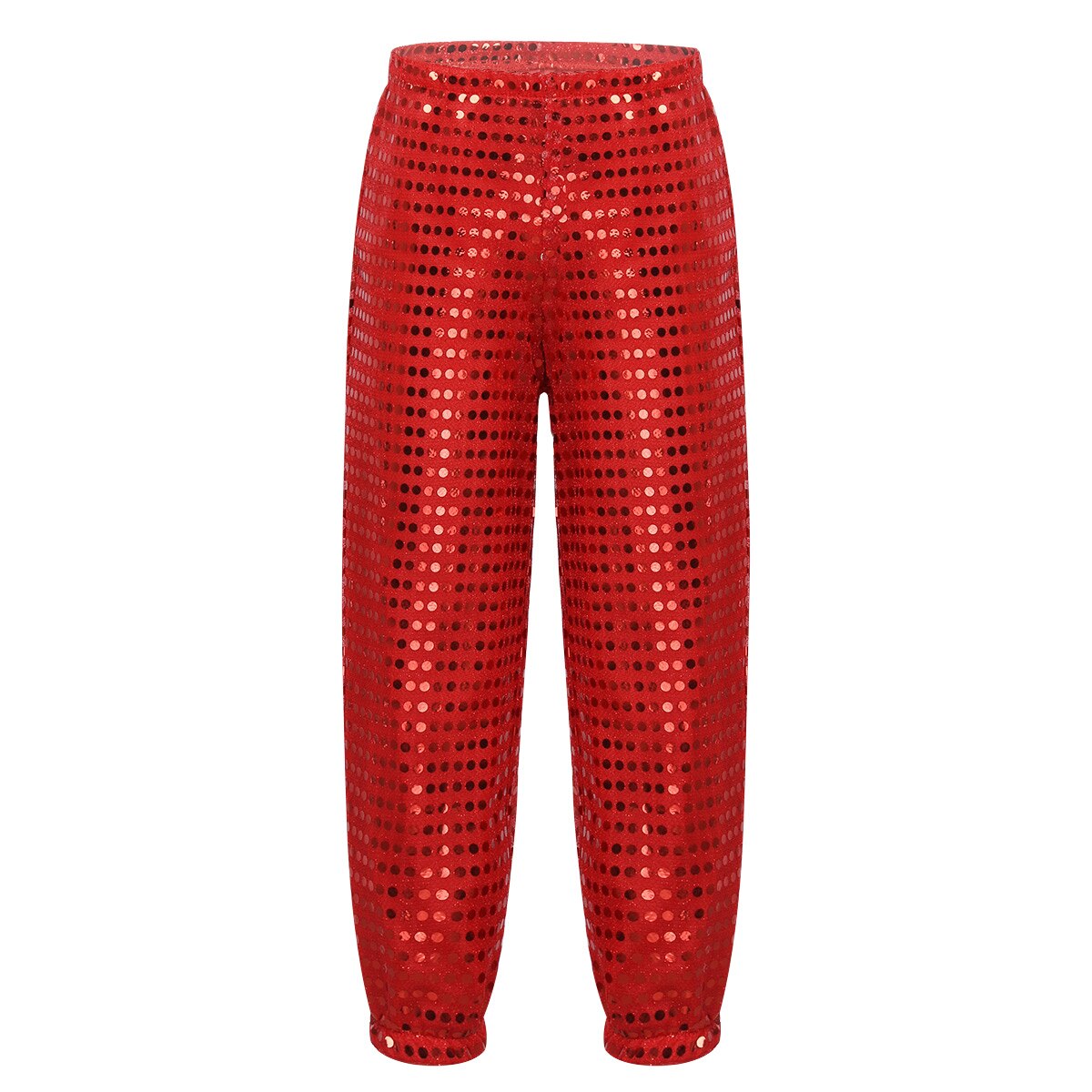 Kids Sequin Wide Leg Trousers (Age 4-10YRS) Red