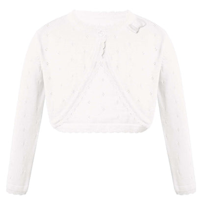 Girls Knitted Shrug Cardigan (Age 24M-13YRS) White