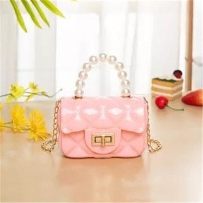 Kids PVC Jelly Purse Handbag Pink